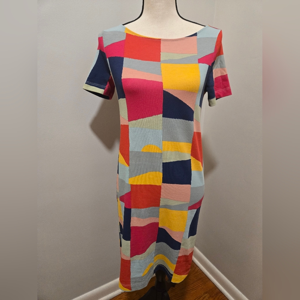 Tory Burch Kimberly Patchwork Print Shift Dress - image 2